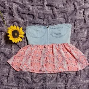 Blue Jean tube top